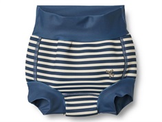 Wheat Anker baby swim trunks neoprene with blue stripes